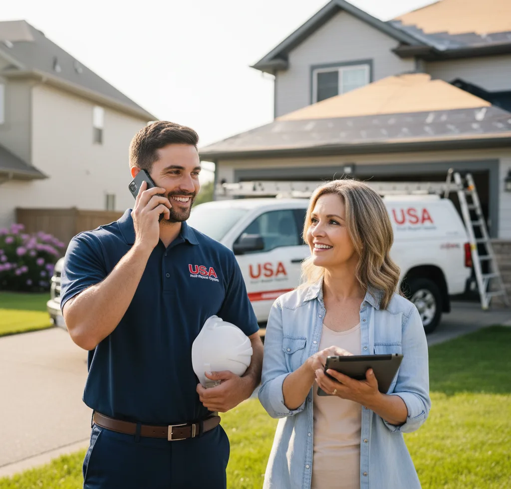 USA Roof Repair Experts customer support in New Bremen